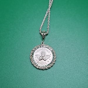 Guardian angel Badavici sterling silver pendant necklace
